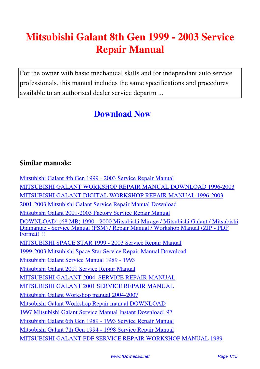2003 mitsubishi galant repair manual download blogspot